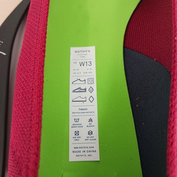 Rothys The High Point Comfort Heel Autumn Red US 13 Machine Washable Sustainable - Picture 14 of 15